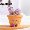 Feng Shui Crystal Stones Potted Plant Mini Decorative Rhinestone Potted  Meditation