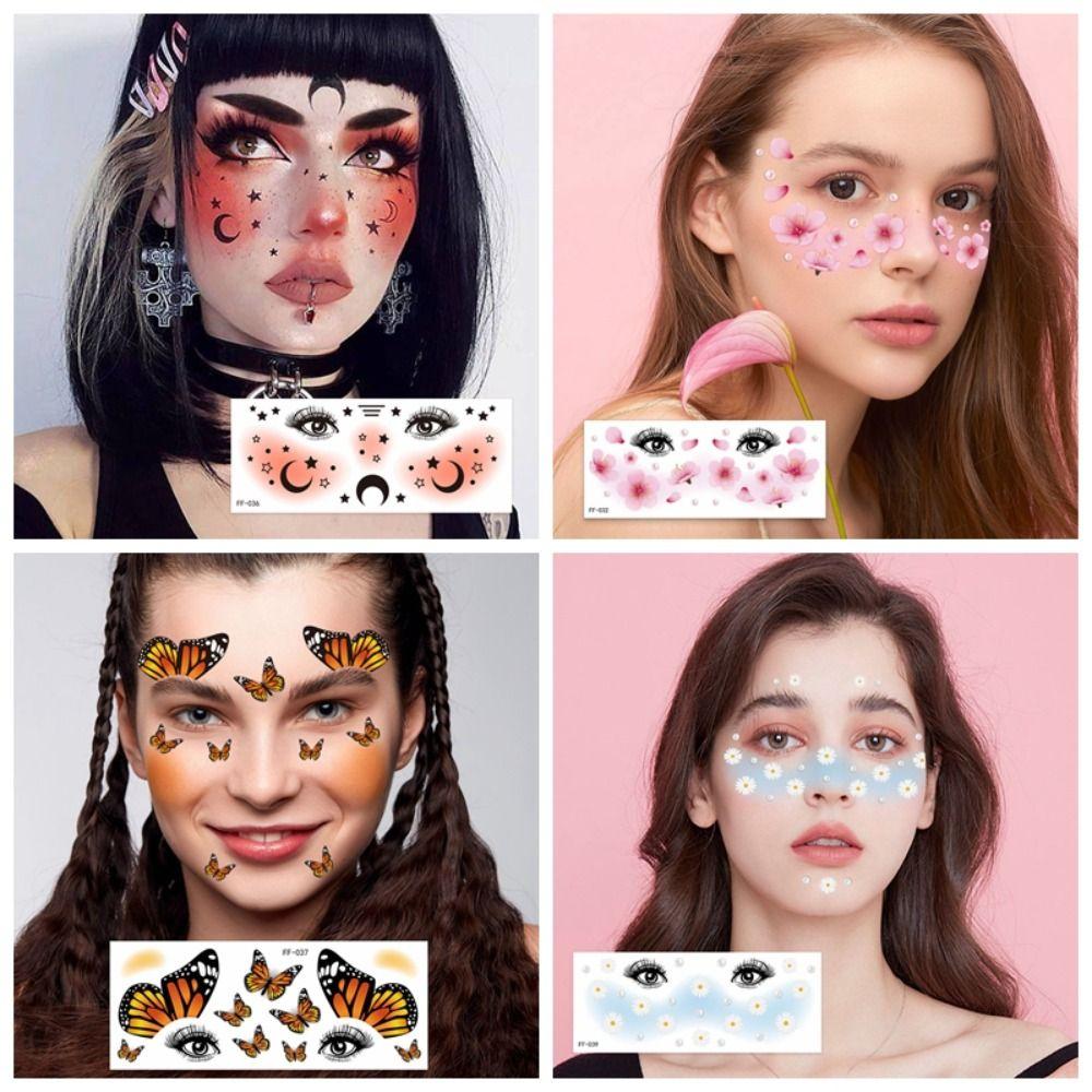 

Portable Tattoo Sticker No Irritation Blush Face Patch Environmentally Decorative Stickers Women