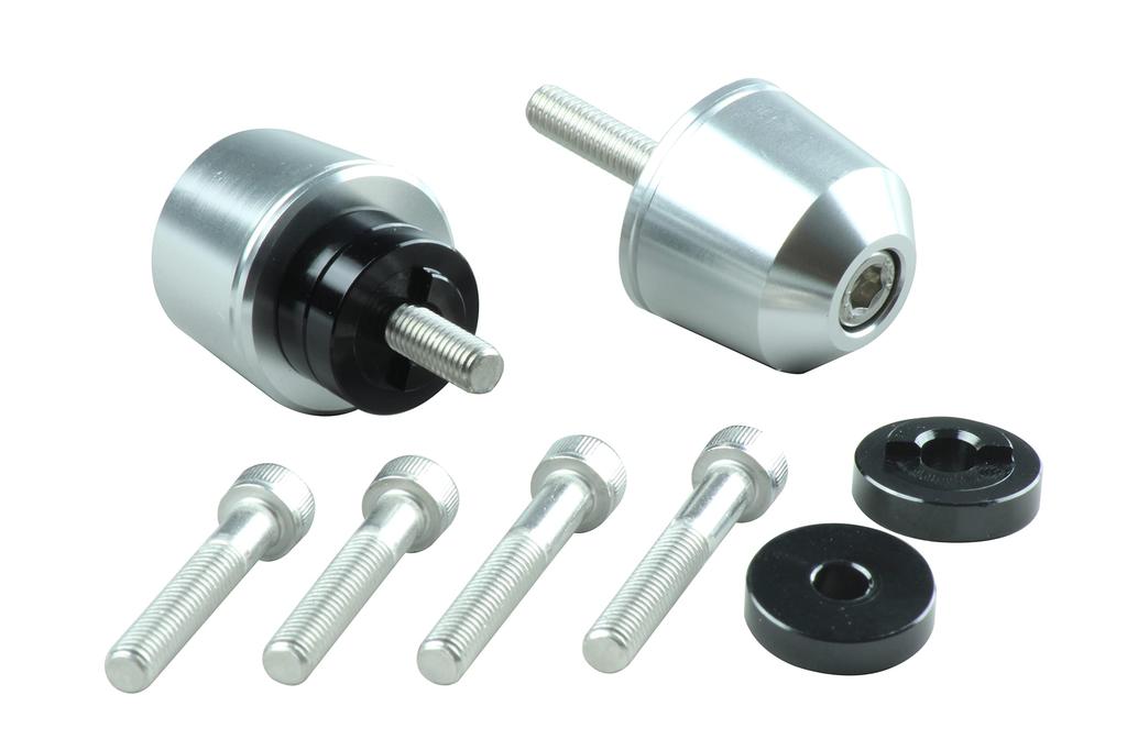 POSH FAITH POSH Motorcycle Accessories Handlebar Ends Solid Bar Ends Genuine Handle M6 Type Diameter CT125 Hunter Cub Silver Bar End Caps Honda/Suzuki