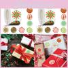 Xh097 Färgrika DIY Julgodisrulleetiketter För Barn Hantverk Hemma Kul