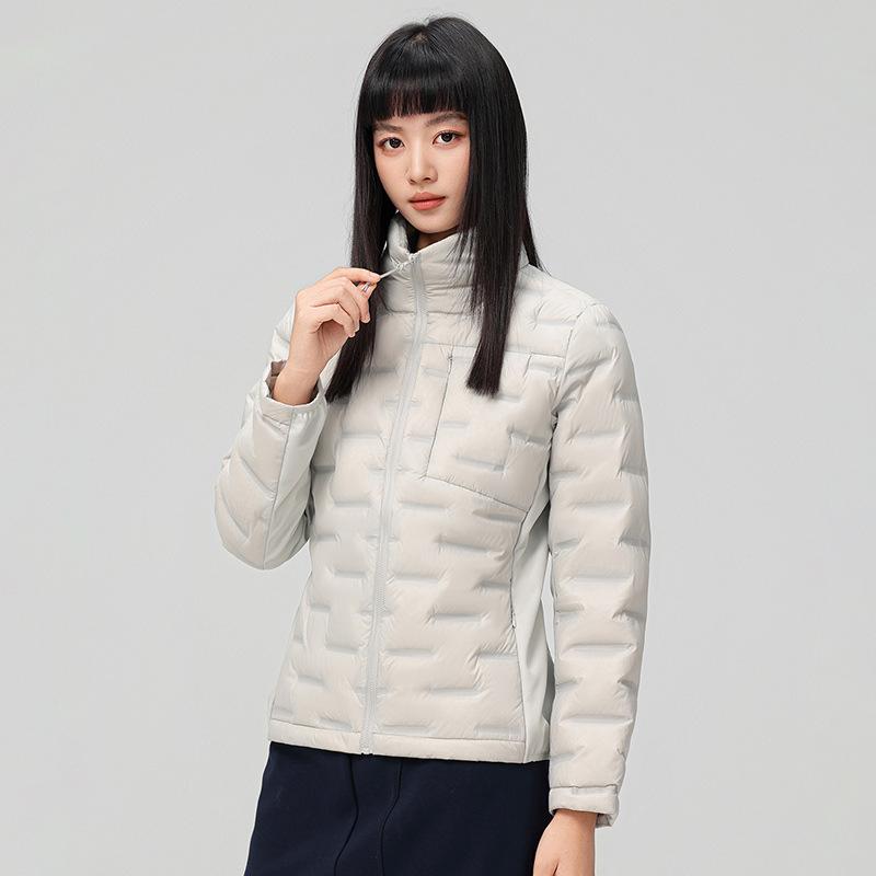 Autumn and winter new stand-up collar light down jacket couple with the same white duck down casual fashion warm light jacket