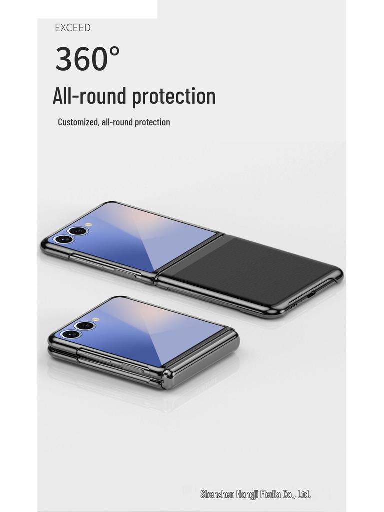 Samsung Z Flip7 Transparent Electroplated Protective Phone Case for Galaxy Z Flip 3/4/5/6