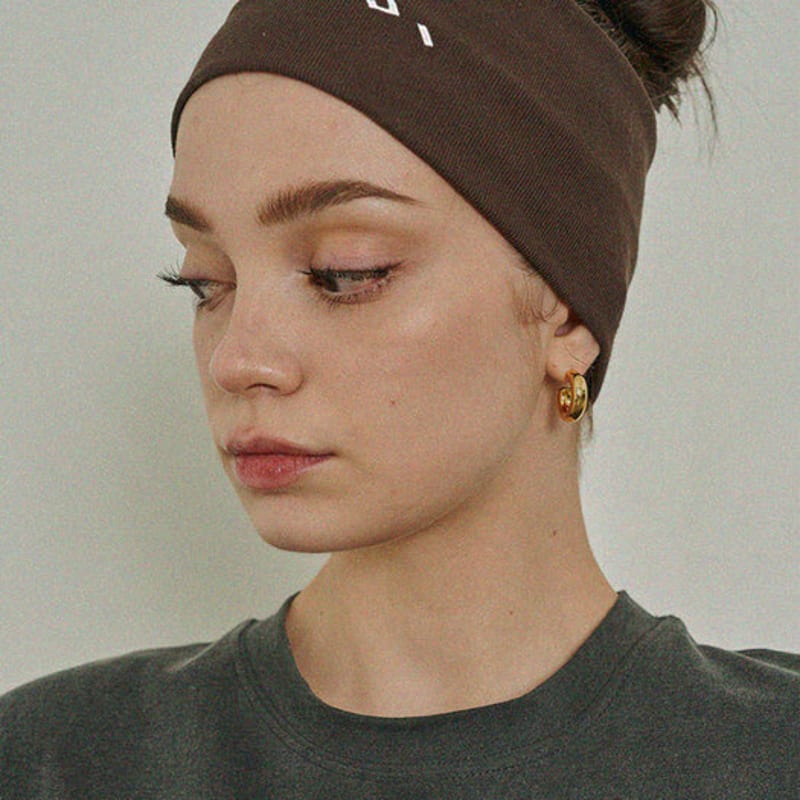 

Повязка на голову с логотипом INJIACTIVE, коричневая Free