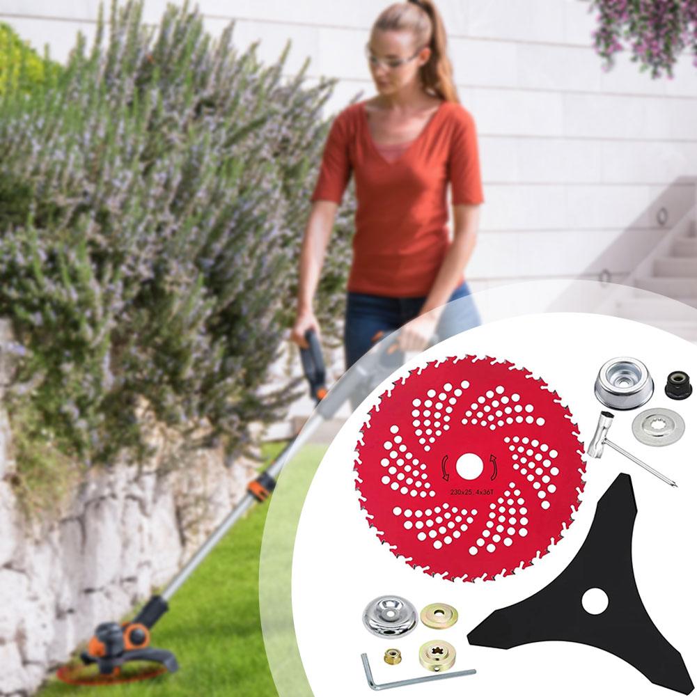 36tooth Carbide Tipped Blades for Brush Cutter Weed Eater Trimmer Compatible with Lawn Care Farmland Roadside Maintenance
