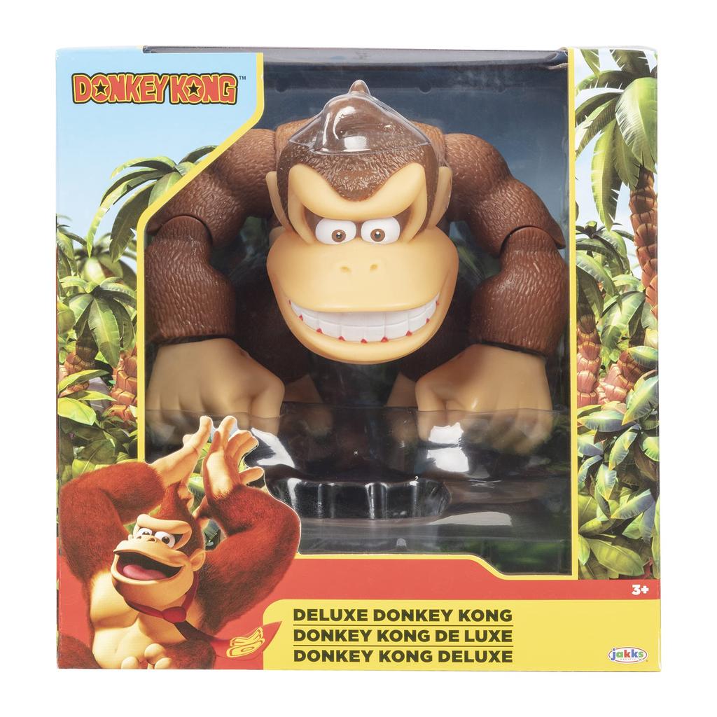 Nintendo Super Mario 6" / 15cm Tall Donkey Kong Action Figure with Pose Function, Perfect for Play and Display for Kids and Collectors Ages 3 and Up.