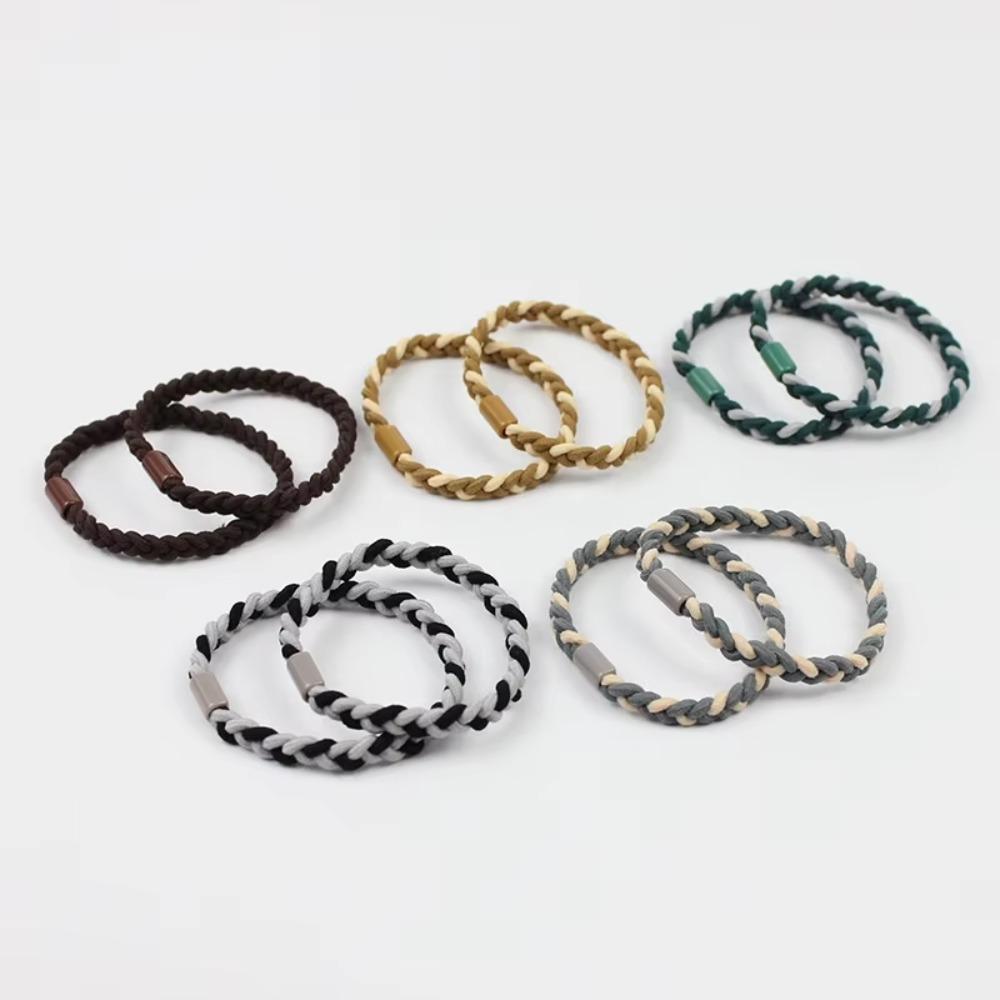 Elastics Boho Hair Ties Thick Hair/Thin Hair No-Damage Bracelets Hair Band Colorful Simple Ponytail Hair Rope Girls Women Man