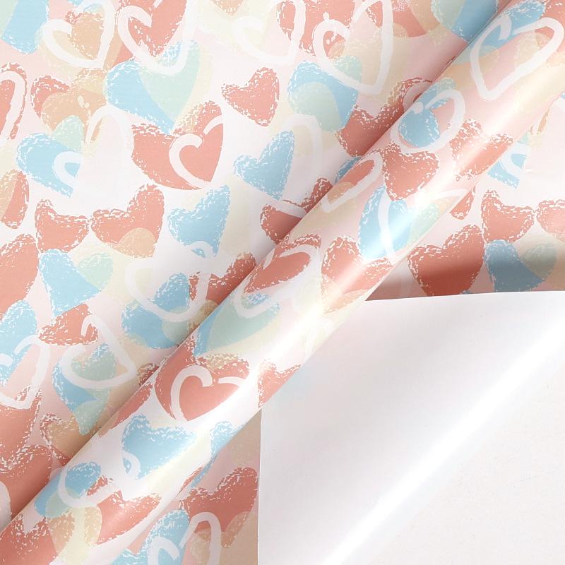 Valentine's Day Heart Series Gift Wrap, 43cm X 3m Roll, Large Size, Handmade Paper