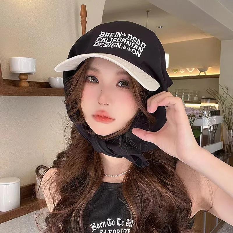 Nuovi Cappelli con Fazzoletto Personalizzati a Colori Coordinati per Donne Estate Viaggio Protezione Solare Versatili Moda con Cinturino Cappelli da Sole Uomini