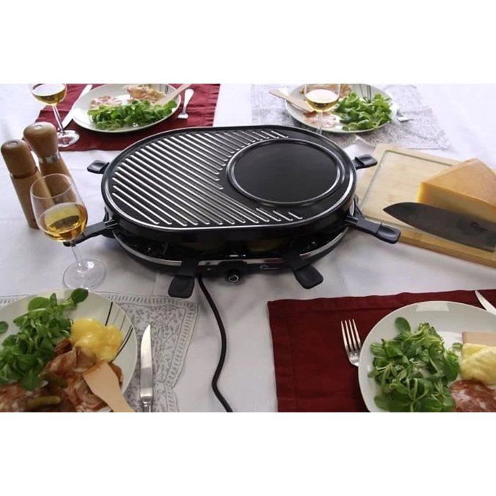 Appareil à raclette 3-en-1 - LITTLE BALANCE - Multi Cheese - 8 personnes - 1200 W - Bleu nuit