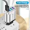 European Standard Multi-Port 4-USB Travel Charger with 5V/2.4A for EU, US, and UK Outlets
