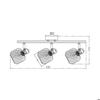 Plafonnier décoratif 3xE14 23W IP20 – Noir et bois