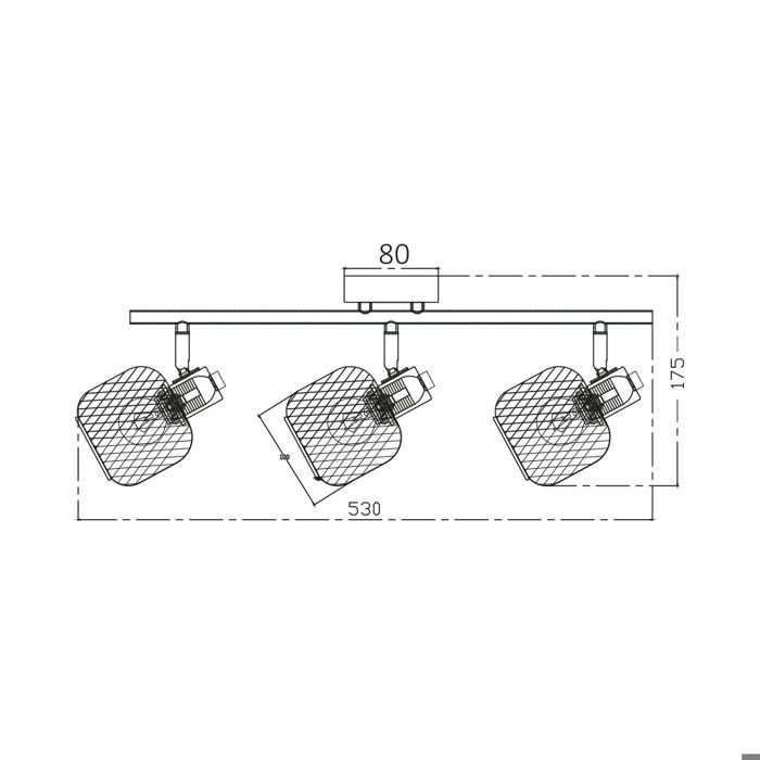 Plafonnier décoratif 3xE14 23W IP20 – Noir et bois