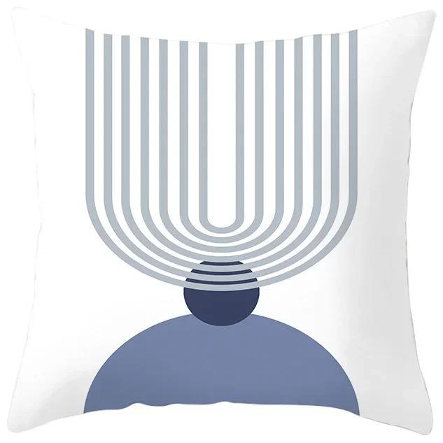 Blue Purple Abstract Geometric Study Pillowcase Office Living Room Home Pillowcase Car Ornaments