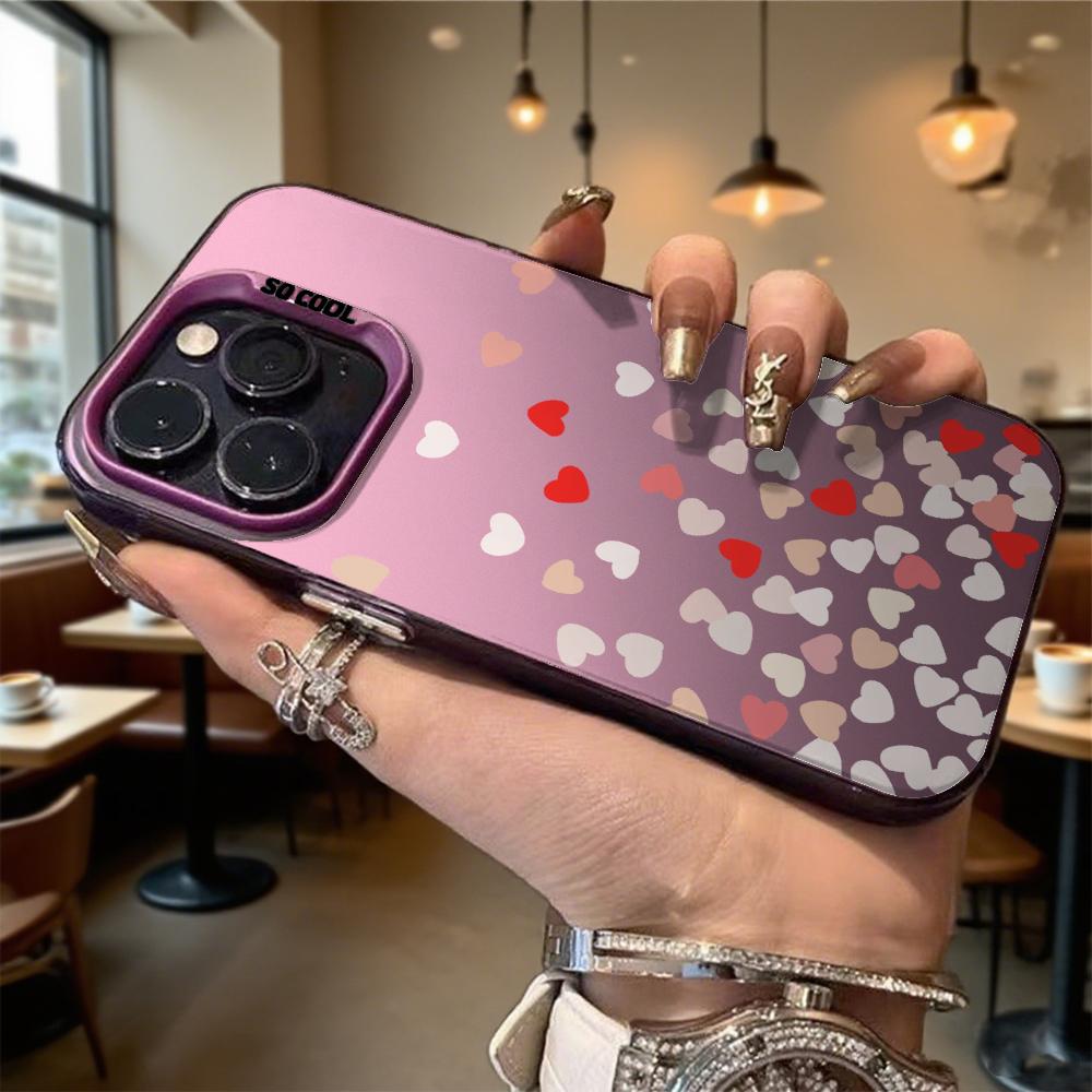 Falling Hearts Shockproof Phone Case for Iphone 16 15 14 13 12 11 Pro Max/Mini Anti-Scratch Premium Hard Cover