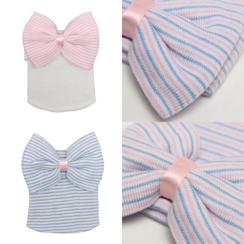 Adorable Newborn Baby Hat With Large Bow Stylish Knit Design For Spring And Autumn Seasons