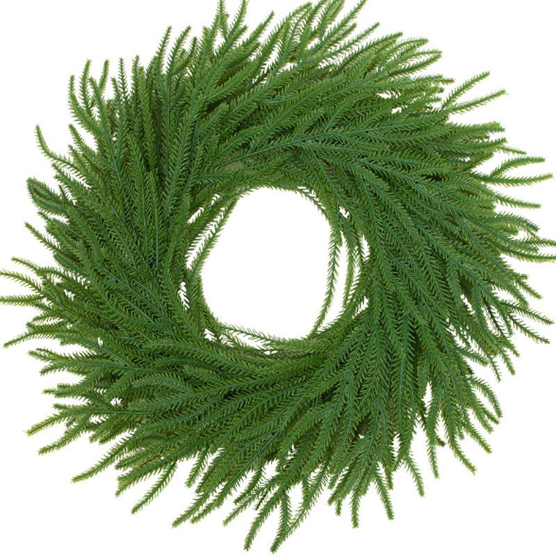 Nofox Rattan Pine Needle Christmas Wreath Decoration