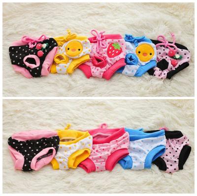 Pet Dog Shorts Sanitary Physiological Pants Cute Fruit Print Diaper Dog Shorts Washable Female Dog Panties Underwear Briefs Dc05