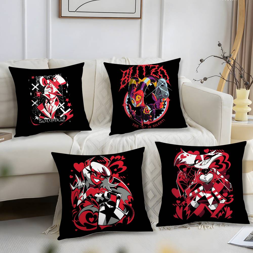 Jessica Chen Unisex H-Hazbins H-Hotels Pillow Case Short Plush Print Cushion Cover Square Throw Pillow Covers Sofa Home Decor