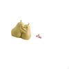 Hugging Pear Ceramic Book Stand And Resin Sleeping Deer Figurine Fine Workmanship Bookshelf Ornament