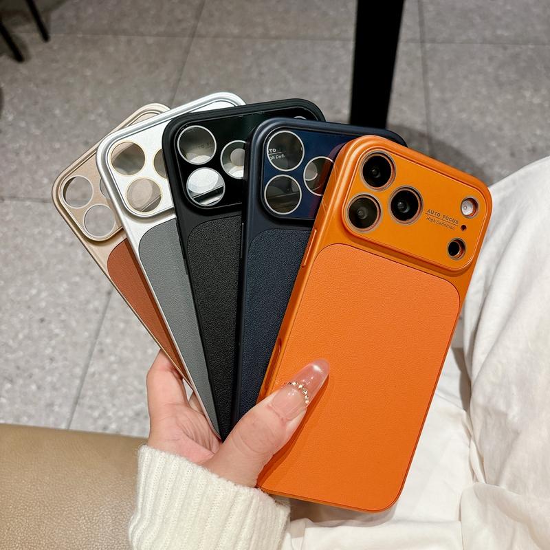 Luxury Cortex Leather Phone Case For iPhone 11 12 13 14 15 16 17 Pro Max 17 Plus Shockproof Bumper Back Cases Cover