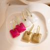 Tide Creative Bag Design Sense Atmosphere Star Same Earrings Tide Pendant Square Earrings Jewelry