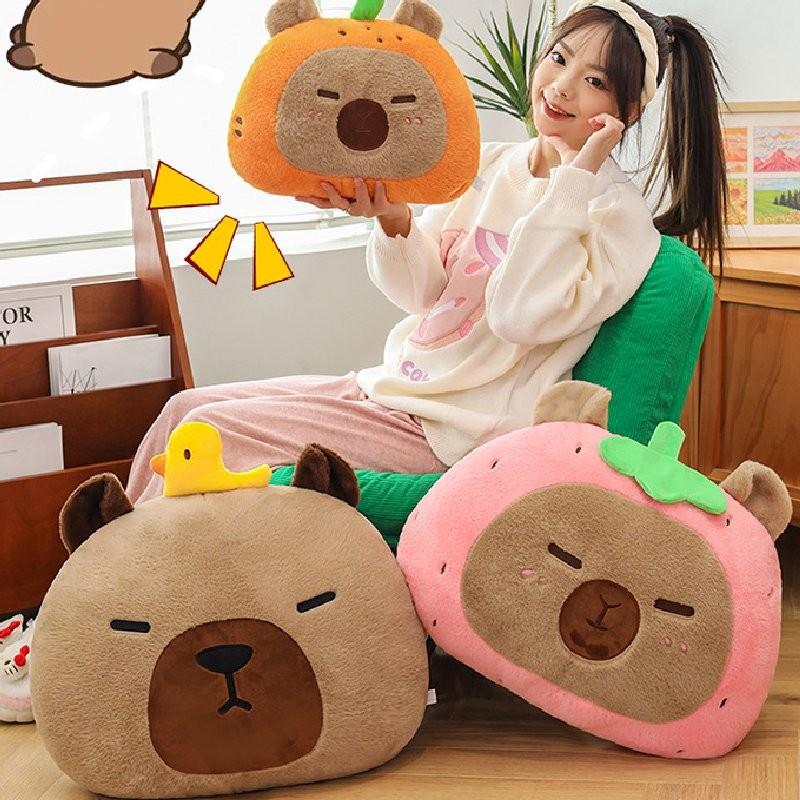 Cartoon Fruit Capybara Plush Toy Dolls Room Decoration Children Gifts Christmas