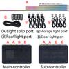 Newest Hidden LED Symphony Dual Zone Car Ambient Light Smoke Matt Black Acrylic Light Strip Interior Decoration Lighting Kit 12V