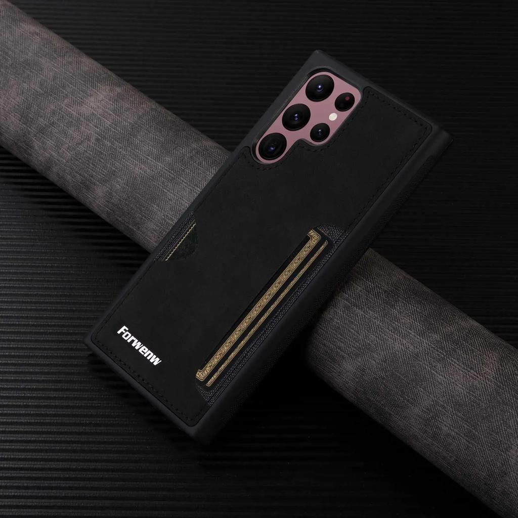 Retro Leather Phone Case for Samsung Galaxy S23 S21 FE S25 S24 S22 Ultra Plus A16 A36 A56 A54 A15 A25 A35 A55 Wallet Card Holder