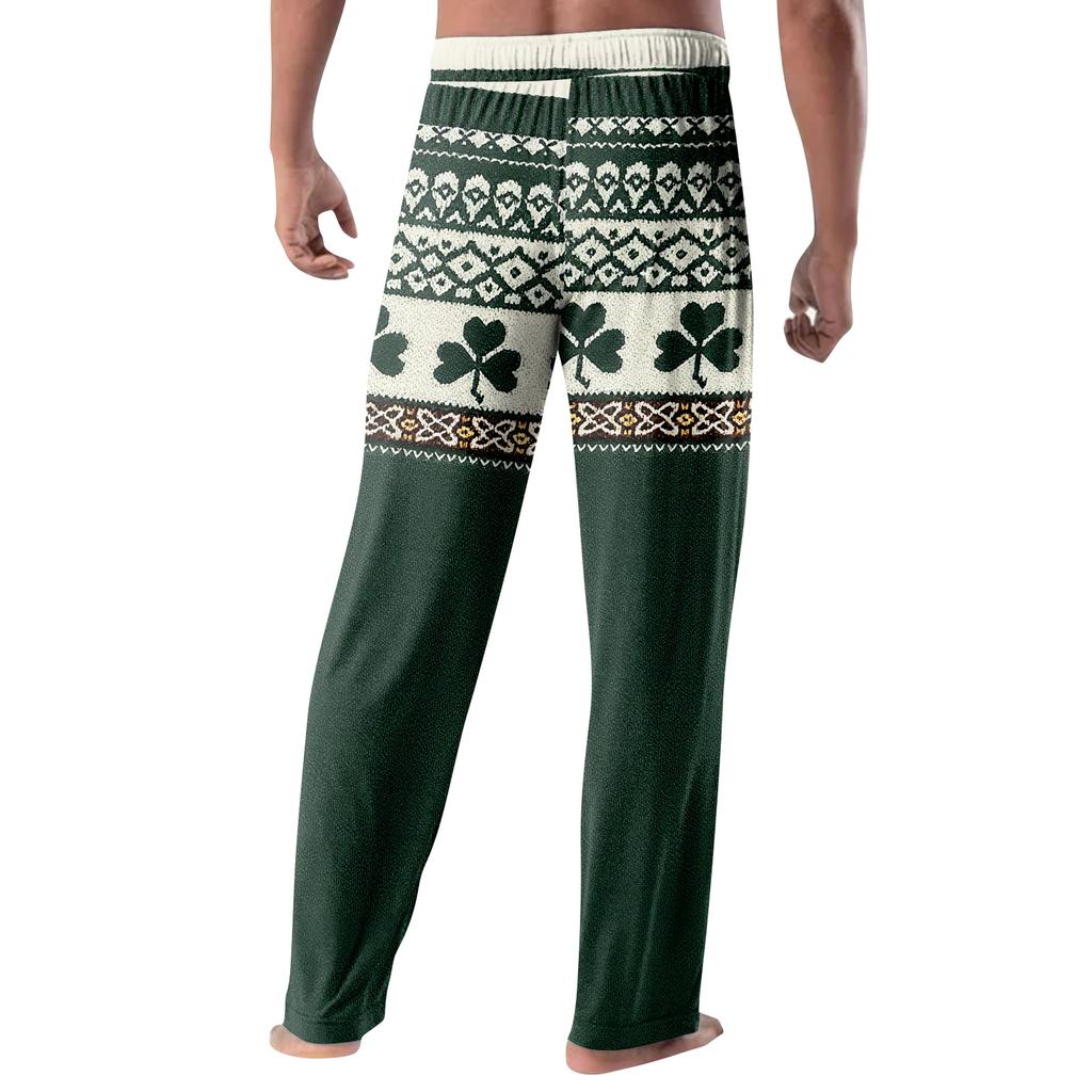 Herren St. St. Patrick's Day Druck Haus Schlafhose