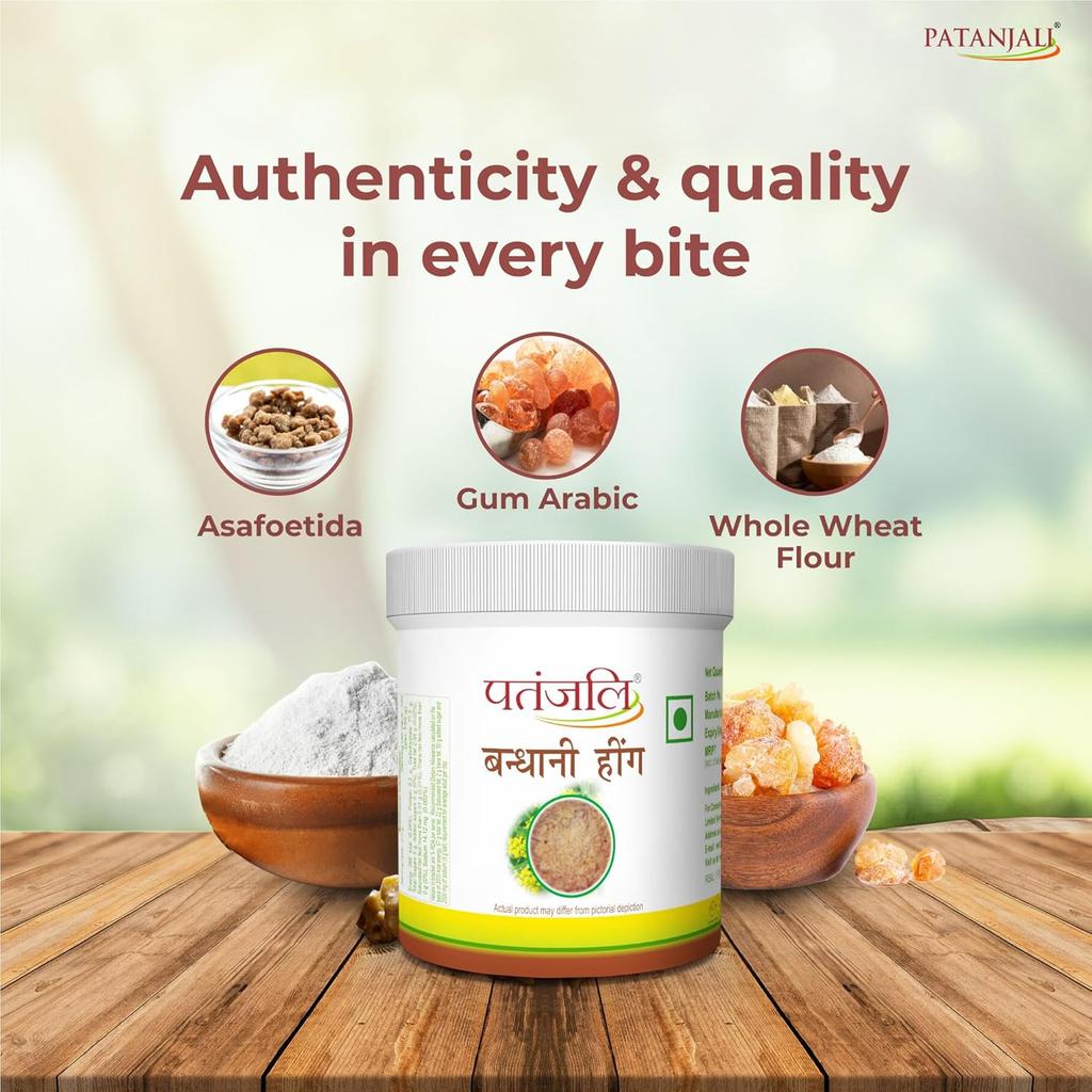 Patanjali Bandhani Hing Asafoetida Powder Strong Aroma Flavor Enhancer Cooking Spice Rich Quality 25 g Pack Of 1