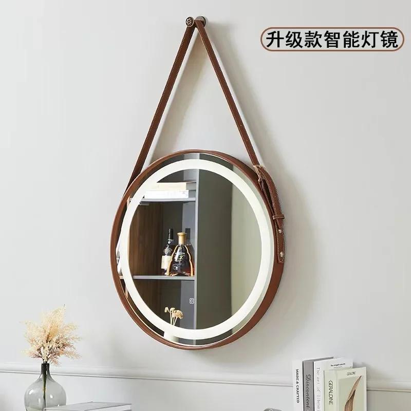 Nordic Wall Hanging Decorative Mirrors Office Creative Living Room Restaurant Round Vanity Mirror Hallway Porch Bathroom Mirror