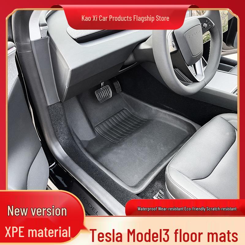 Tesla Model 3 Refresh Waterproof XPE Car Floor Mats & Eco-Friendly Odorless Trunk Mat