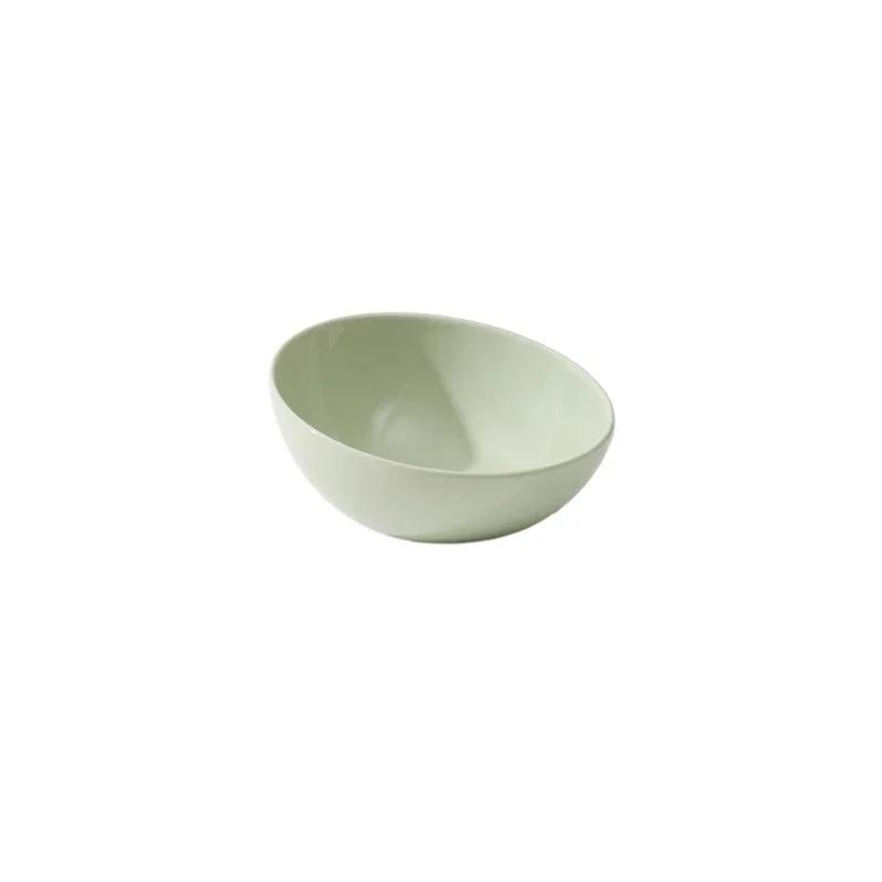 Cat Tilted Ceramic Bowl Small Dogs Elevated Food Water Feeders Pet Drinking Eating Supplies with Wooden Stand