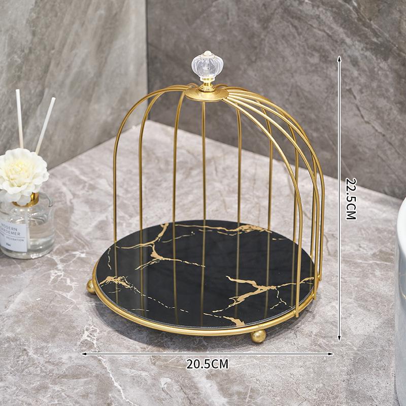 Nordic Vanity Table Birdcage Shelf Makeup Storage Box for Bathroom
