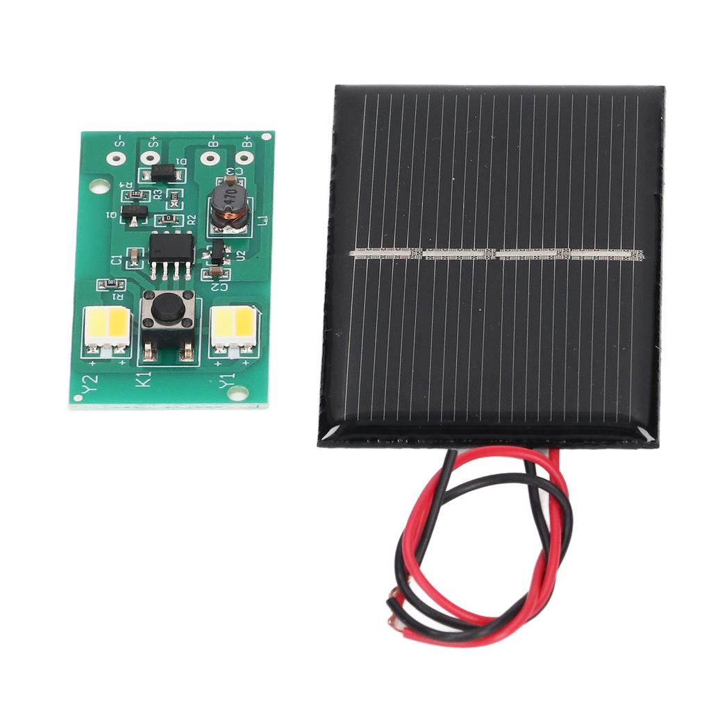 2 Set Solar Light Control Panel High Drive Efficiency Solar Lamp Controller Board for Garden 1.2V