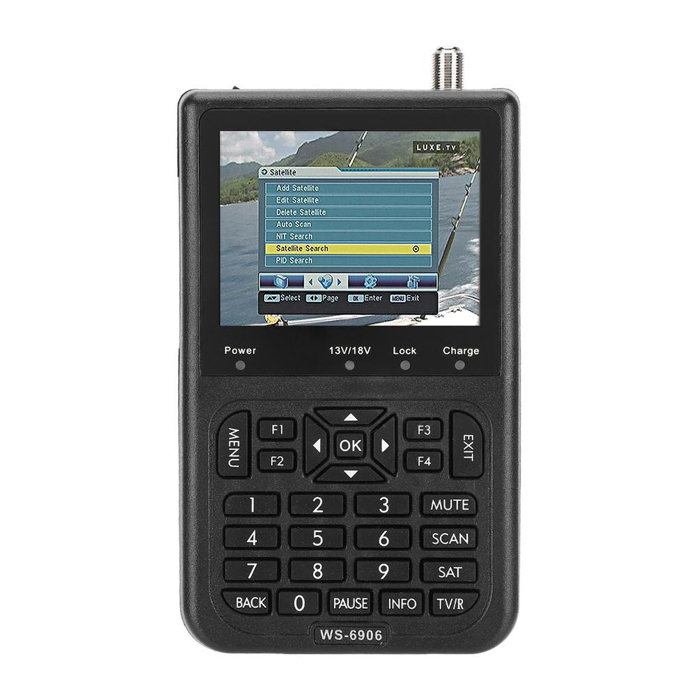 SatLink WS‑6906 Digital Satellite Antenna Search Device Signal Finder 3.5 Inch LCD