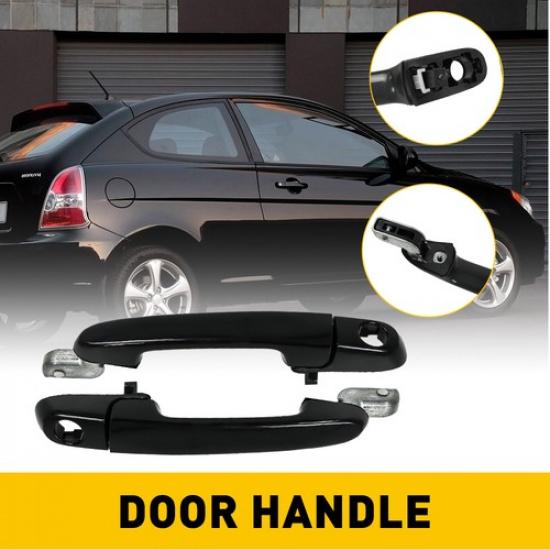 Exterior Door Panel Handle 2PCS Front LE&RH For Side 2006-2011 Hyundai Accent