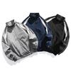 Giacca da Uomo Patchwork Riflettente Casual Giacca da Uomo Patchwork Primavera e Autunno Uniforme Baseball Primavera Abbigliamento da Uomo Primavera Giacca da Uomo