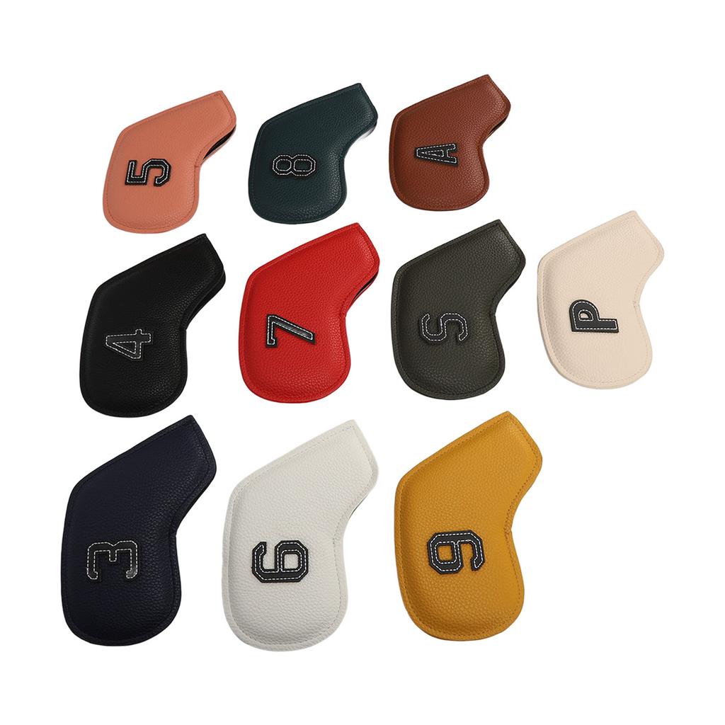 10Pcs Golf Iron Club Head Covers Headcovers Set Golf Iron Covers for Golfer Lovers