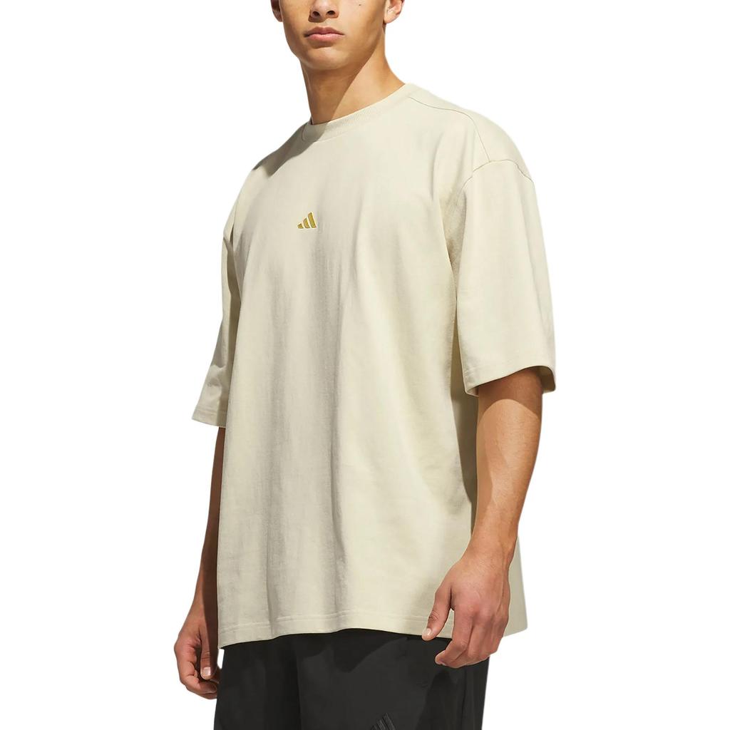 adidas Basketball Single Jersey Loose Knit Round Neck Basketball Short Sleeve T-Shirt Unisex Tops KR2095