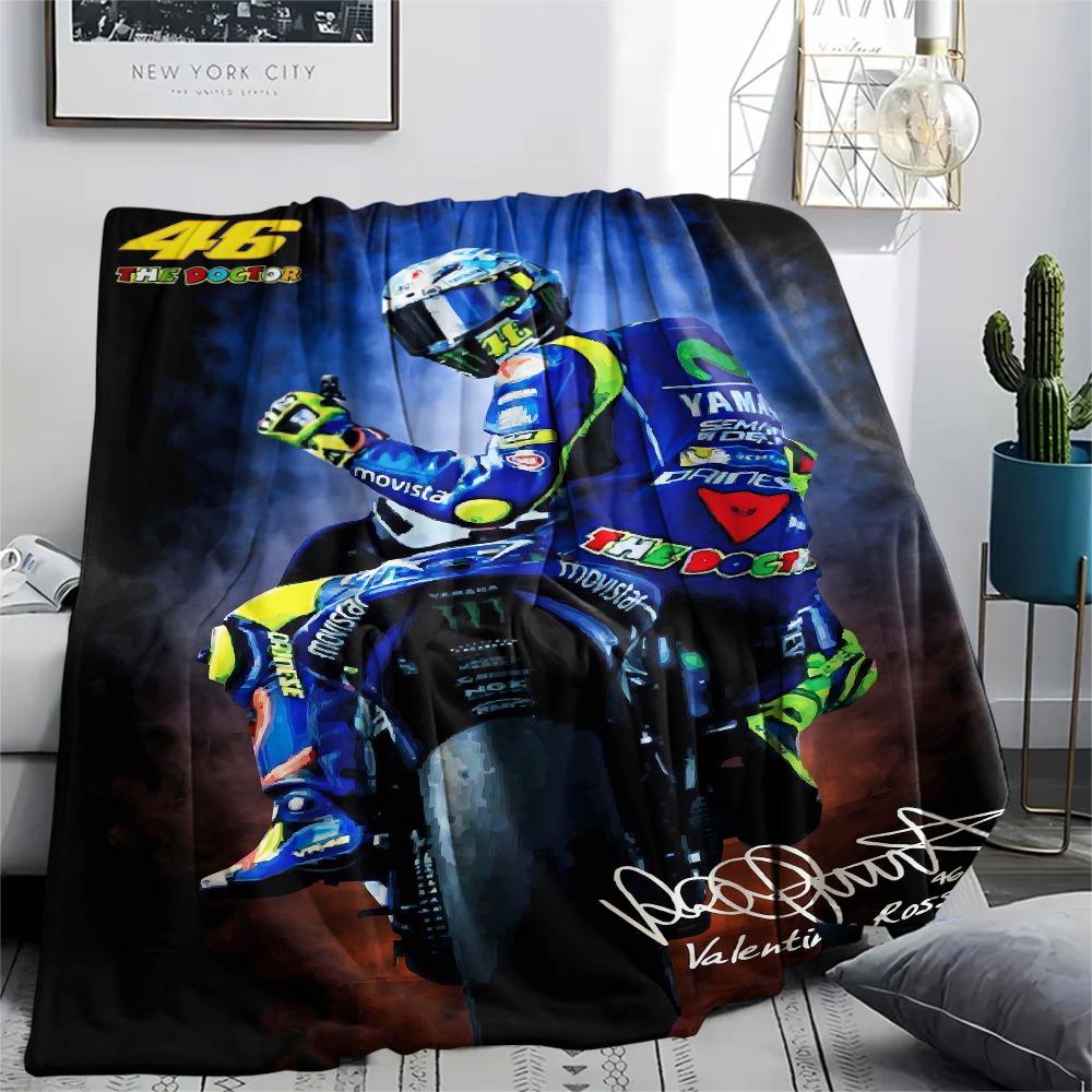 1 Pezzo Coperta in Flanella con Stampa Moto Vr46, Alta qualità Confortevole per Tutte le Stagioni, Arredamento per la Casa, Calore e Comfort, Perfetta per Regali