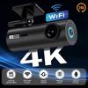 4k traço cam para carros câmera de visão dianteira e traseira para veículo gps wifi carro dvr gravador vídeo 24h monitor estacionamento assecories carro