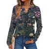 Women's Printed Long Sleeve Shirts Elegant Casual Tops Trendy Shirts Tops