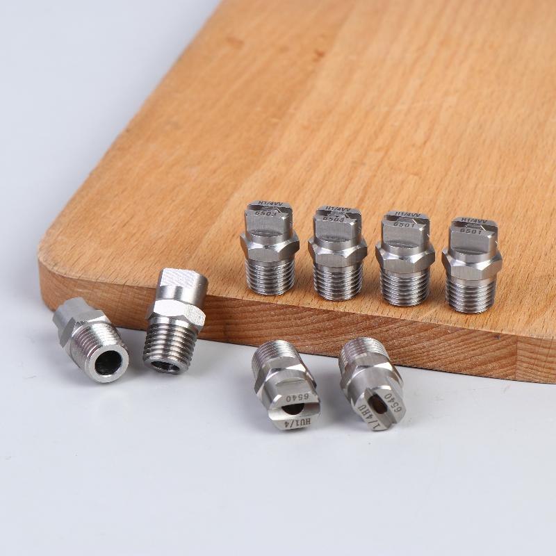 2Pcs Bspt High Pressure Flat Fan Nozzle 65 Degree Hvv Water Spray Nozzle For Cleaning