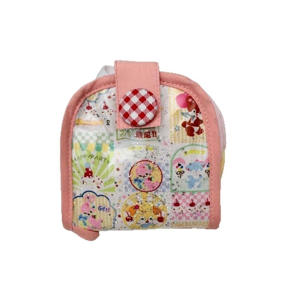 

Мультяшная сумка для маленькой косметики и помады с принтом, мини-тканевая сумка для хранения, дофаминовый кошелек для монет, для девочек розовый
