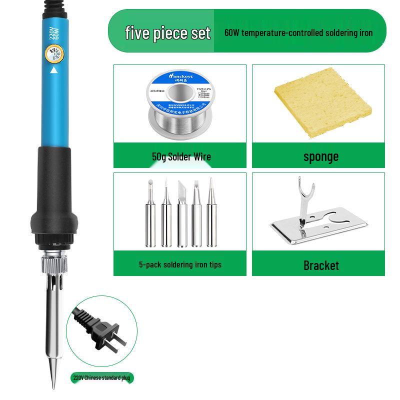 Digital Display Temperature Control Electric Soldering Iron Set for Home Repair & Welding