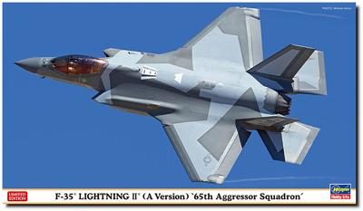 Hasegawa Amerykańskie Siły Powietrzne Lightning II 65. Eskadra Agresorów Model Plastikowy 02420 1/72 F-35 (Wpisz A)