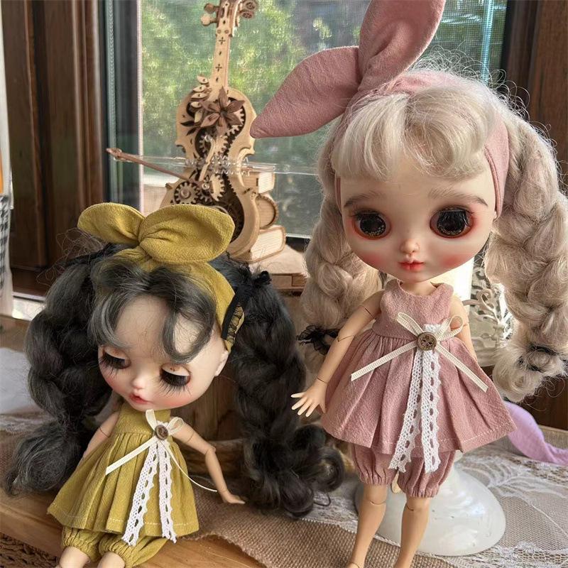 Retro Skirt Set for Blythe Dolls with Headband (OB22/OB24/Azone)