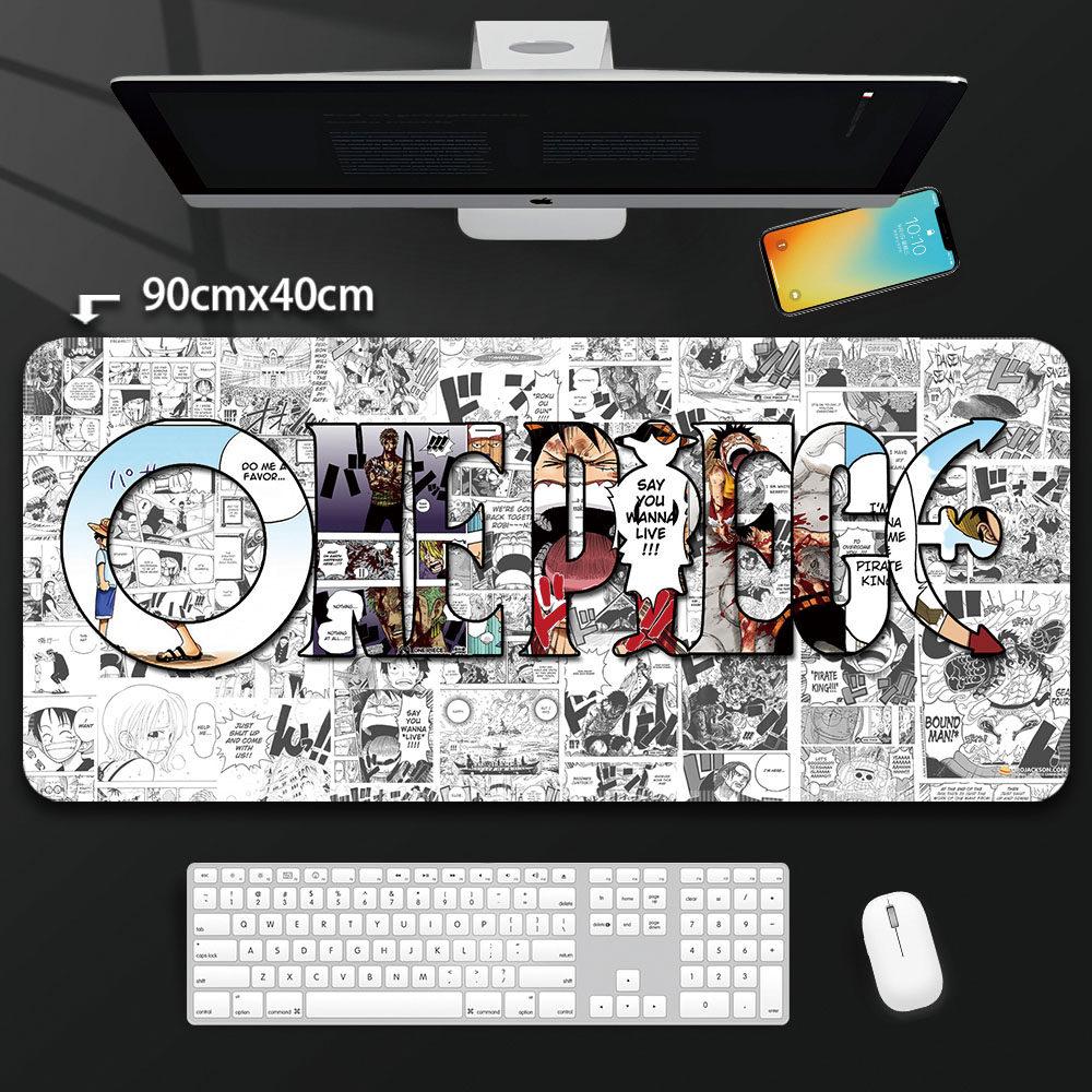 Boys ONE PIECE Leather Mouse Pad Oversized Boys Animation E-sports Game Keyboard Pad Luffy Computer Desk Pad Office Mouse Pad