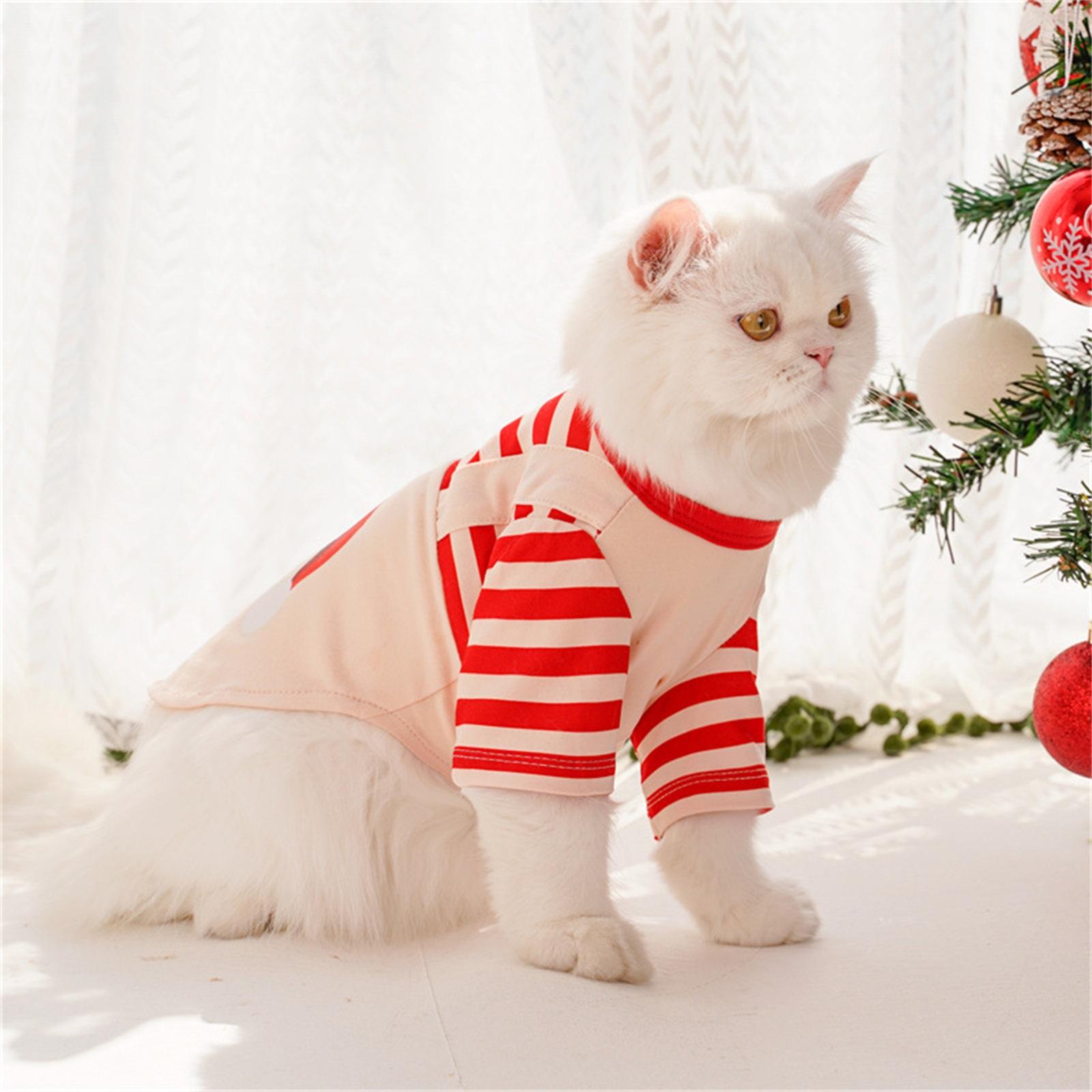 

Winter Dog Pullover Sweater Puppy Pajamas,Warm Pet Sweatshirt Clothes Christmas Dress-Up For Small Medium Large Dogs M белый